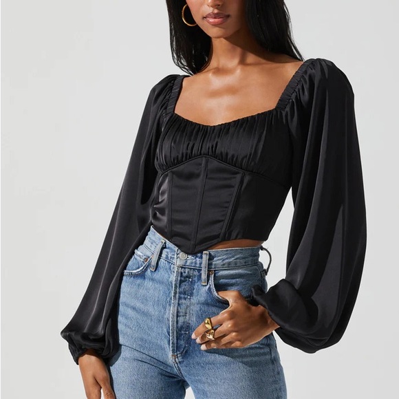 Astr Tops - ASTR THE LABEL PENNY TOP BLACK